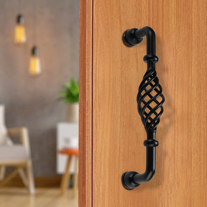 Kitchen Cabinet 96mm Handle Vintage Black Bird Cage Cupboard Pull ~2415