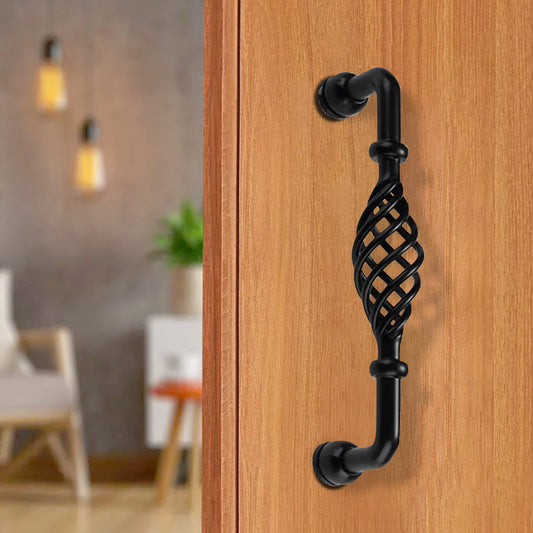 Kitchen Cabinet 96mm Handle Vintage Black Bird Cage Cupboard Pull ~2415