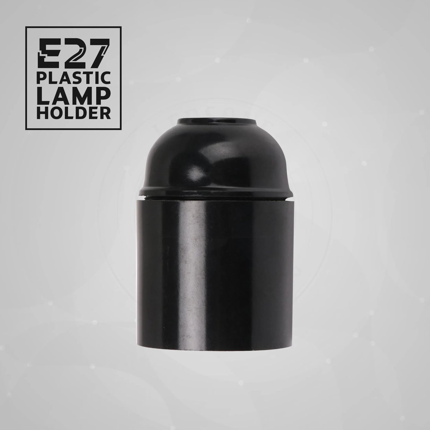 3Pack E27 Light Bulb Pendant Socket Holder,Screw Black Plastic Lamp holder~4386