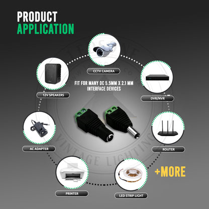 DC Power Connector Female Jack Connector Plug Adapter~4092