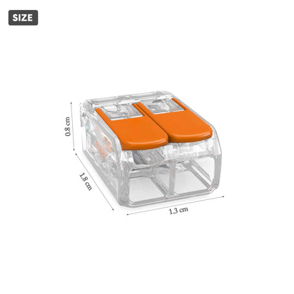 32A Spring Lever Push Fit Wire Connectors 2 Way Wire Connectors~2421