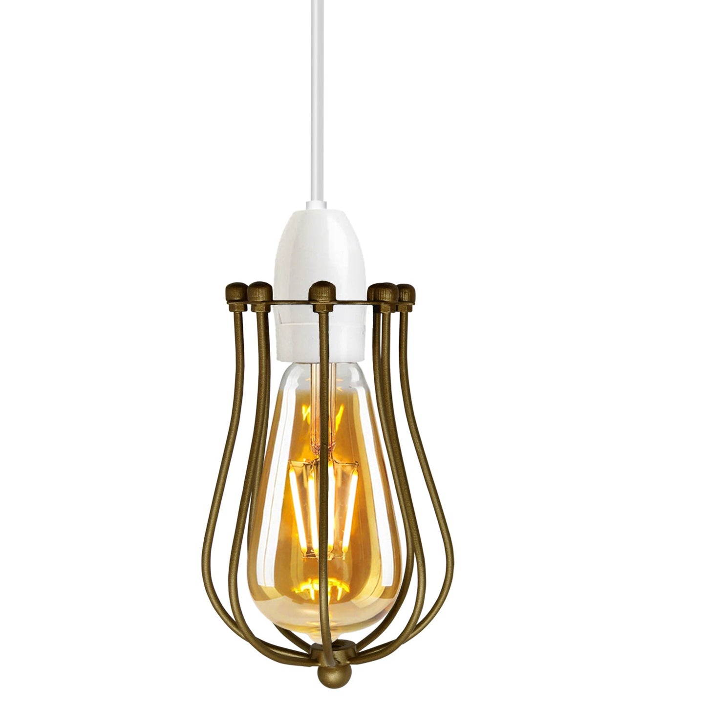 Balloon Design Metal Gold Wall Easy Fit Hanging Cage~2441