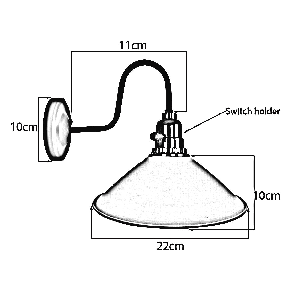 Vintage Shade Metal Retro Green Colour Wall Light for Style Home~2516