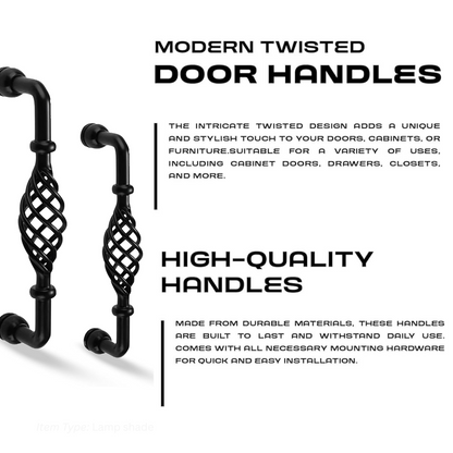 Kitchen Cabinet 96mm Handle Vintage Black Bird Cage Cupboard Pull ~2415