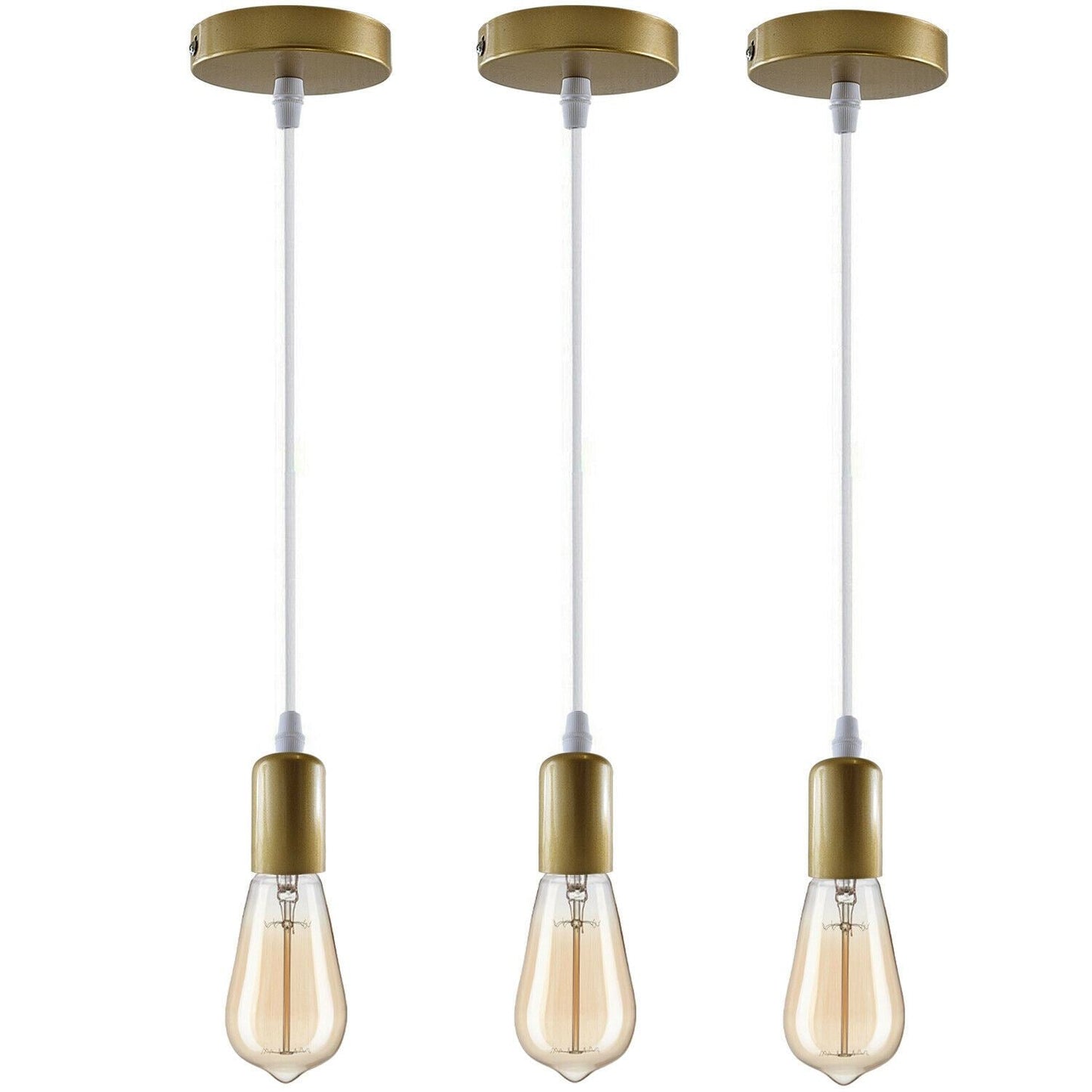 Modern Retro E27 Ceiling Pendant Holder Indoor Hanging Suspension Light Fitting Set~1206