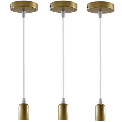 Modern Retro E27 Ceiling Pendant Holder Indoor Hanging Suspension Light Fitting Set~1206